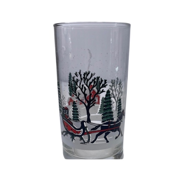 SALE - Set of 4 Vintage Christmas Glasses - Picture 1 of 2